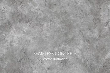 Wall murals Concrete wall Seamless vector gray concrete texture. Stone wall background.