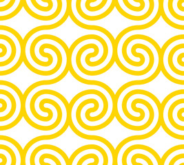 Vector yellow geometric pattern. Seamless pattern with rounded shapes.