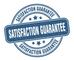 Obraz premium satisfaction guarantee stamp. satisfaction guarantee label. round grunge sign