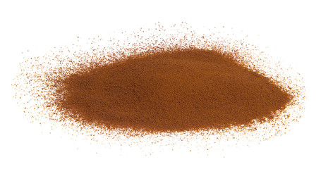 instant coffee on white background