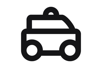 Taxi icon for logo isolated sign symbol vector illustration - high quality black style vector icons