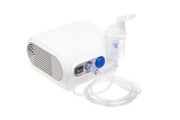 Medical inhaler, nebulizer, isolated on white