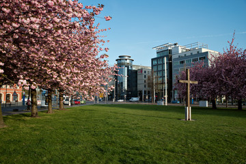johannisplatz leipzig im fr&uuml;hling