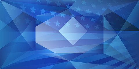 Fototapeta premium USA independence day abstract background with elements of the american flag in blue colors