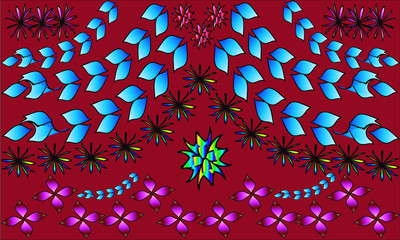 abstract seamless pattern with flowers