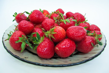 strawberries on a plate