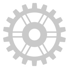 Illustration of cogwheel for gear mechanism on white background