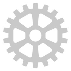 Illustration of cogwheel for gear mechanism on white background