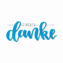 Handlettering | Einfach Danke | handgeschrieben für Grußkarte, Geschenk
