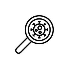 Fototapeta premium virus detection infection laboratory line icon, vector illustration