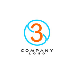 3S round logo vector