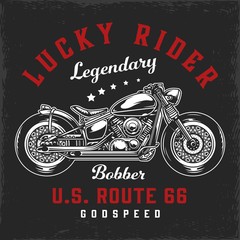 Vintage classic motorcycle print © DGIM studio