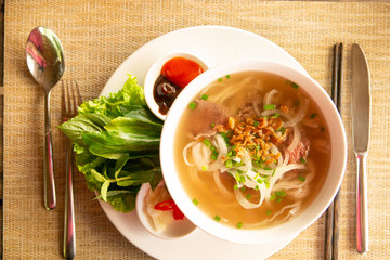Pho noodle, Vietnamese rice noodle soup