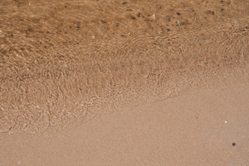 .river bank close up water sand stones