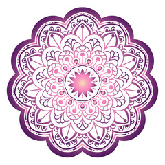 Vector round abstract circle. Mandala style. Decorative element, colored circular design element.