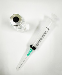syringe and vials