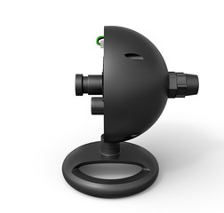 3d rendering of round web camera circuit board isolated on white background