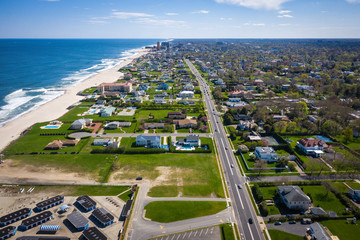 Aerial of Deal New Jersey During Covid19 Pandemic