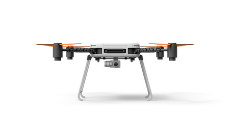 3d rendering of quadcopter isolated on white background