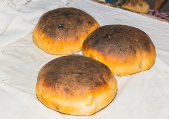 Fresh and crunchy home made bread, baked in traditional stone wood oven.