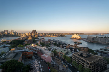 Aerial view of Sydney with Harbour Bridge, Australia