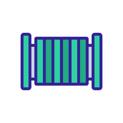 profiled fence icon vector. profiled fence sign. color symbol illustration