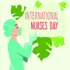 Intwenational nurses day vector illustration