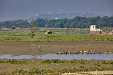 MANDALAY/MYANMAR(BURMA) - 01st Mar, 2020 : U BEIN BRIDGE is one of the famous teakwood bridge in...