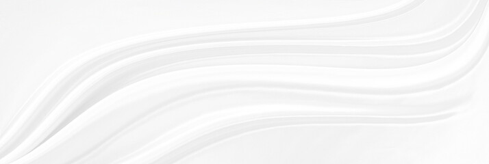 White gray satin texture that is white silver fabric silk panorama background with beautiful soft...
