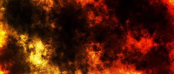 Fototapeta premium colorful fire red gold yellow sky clouds absract background bg art wallpaper