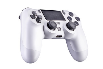 White video game joystick gamepad isolated on a white background © Vasyl Onyskiv