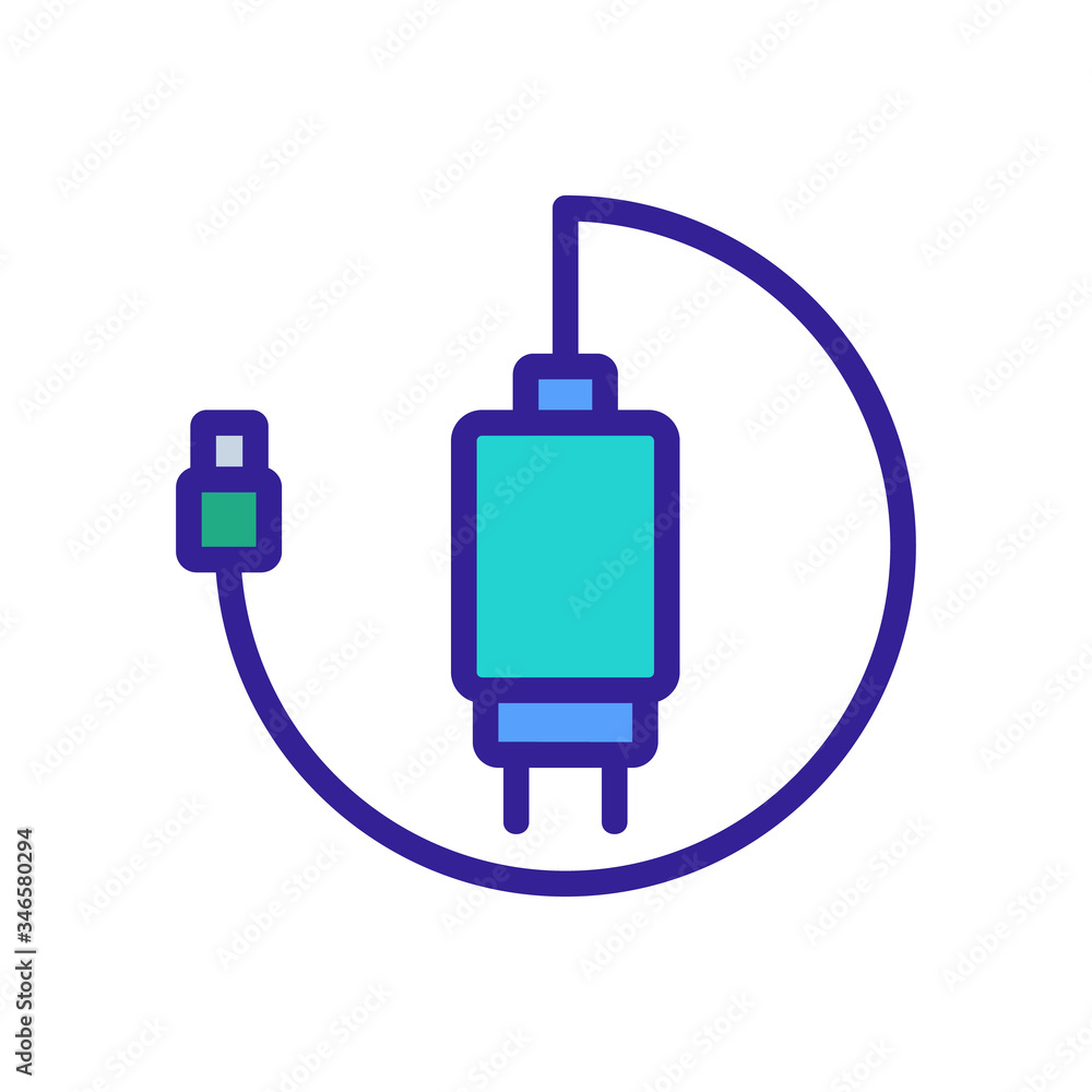 Poster waiting time while device charging icon vector. waiting time while device charging sign. color symbo