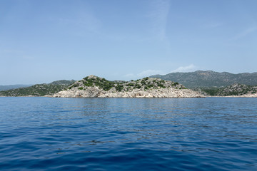 Fototapeta premium View of the Turkish rocky coast near the island of Kekova