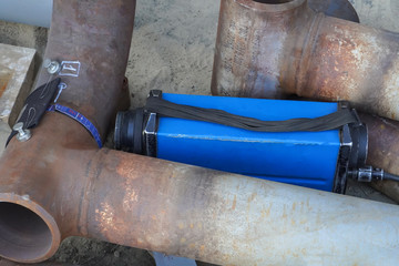 Non-destructive testing of welded joints of the DN 150 pipeline after heat treatment at the...