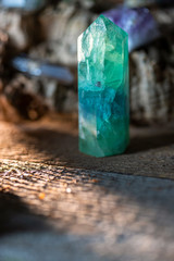Macro of mineral stone. Natural gemstones. Gemstones are full of healing energy and good vibes.