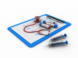 3d rendering of Corona virus blood test ,Test tube with Corona virus positive blood 2019-nCoV Wuhan, China