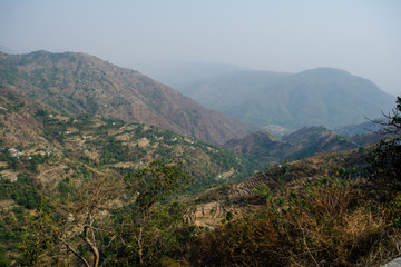 Fototapeta na wymiar Road on the mountains of Bhimtal Nainital Uttarakhand 