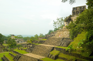Palenqjue, Chiapas/Mexico; 
January 28, 2007. Pyramid of the archaeological zone of Palenque in...