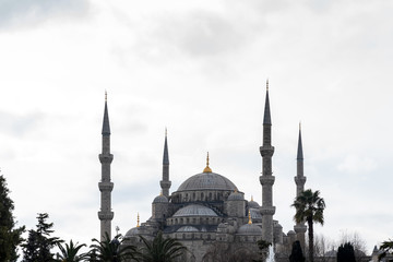 Fototapeta na wymiar Sultan Ahmed Mosque Blue Mosque. Istanbul, Turkey