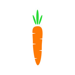 Carrot icon, fresh vegetable. Carrot in a flat style, vector illustration.