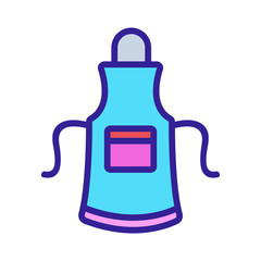 rounded apron with pocket for housewife icon vector. rounded apron with pocket for housewife sign. color symbol illustration