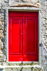 decorated and ancient door of historic building