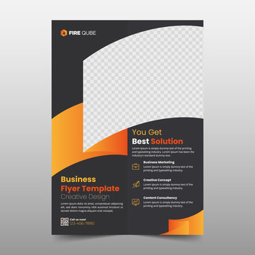 Creative abstract business flyer vector template design. Brochure design, cover modern layout, annual report, poster, flyer