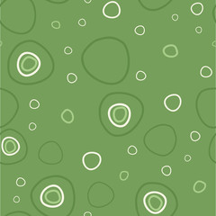 Sort of circular circles on green background seamless vector repeat pattern surface design