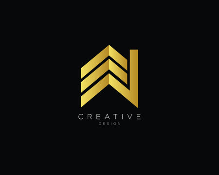 Alphabet letter EW Logo Design Icon
