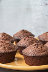 Chocolate muffins,brownies with nuts and chocolate