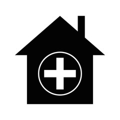 Hospital building simple icon