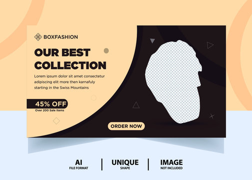 Dark Chocolate color Watch product web Banner Design