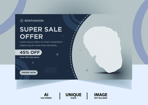 Dark Grey color watch Product web Banner Design