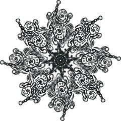 Hand drawing ethnic pattern graphic design vector art